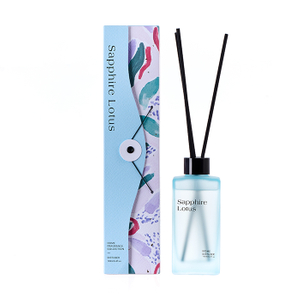 The Fantasy Collection Reed Diffuser Blue Sapphire Lotus Blue Glass Jar Diffuser 120/180ml