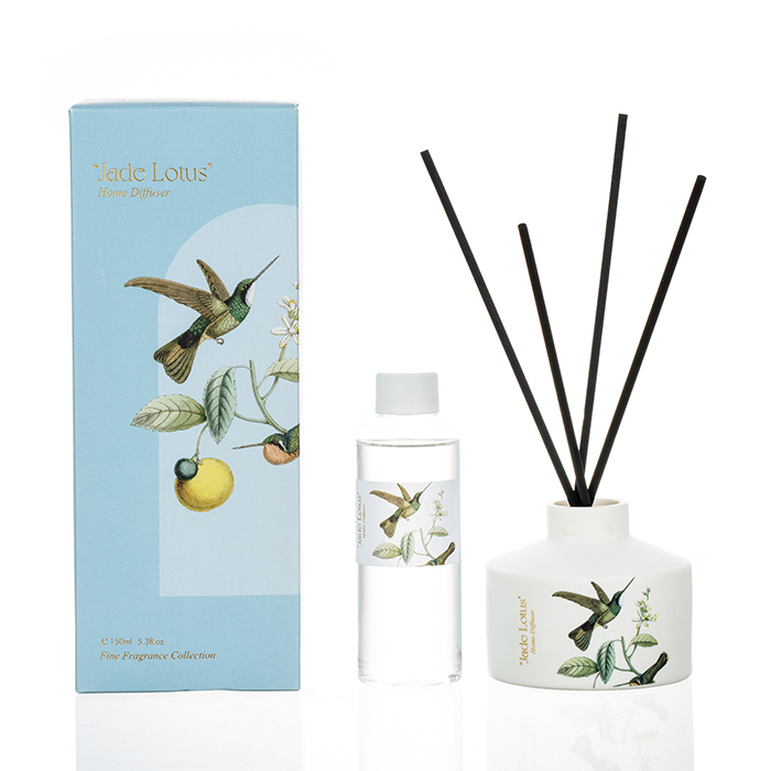 The Morning Garden Collection Reed Diffuser Blue Jade Lotus Blue Ceramic Jar Diffuser 150ml
