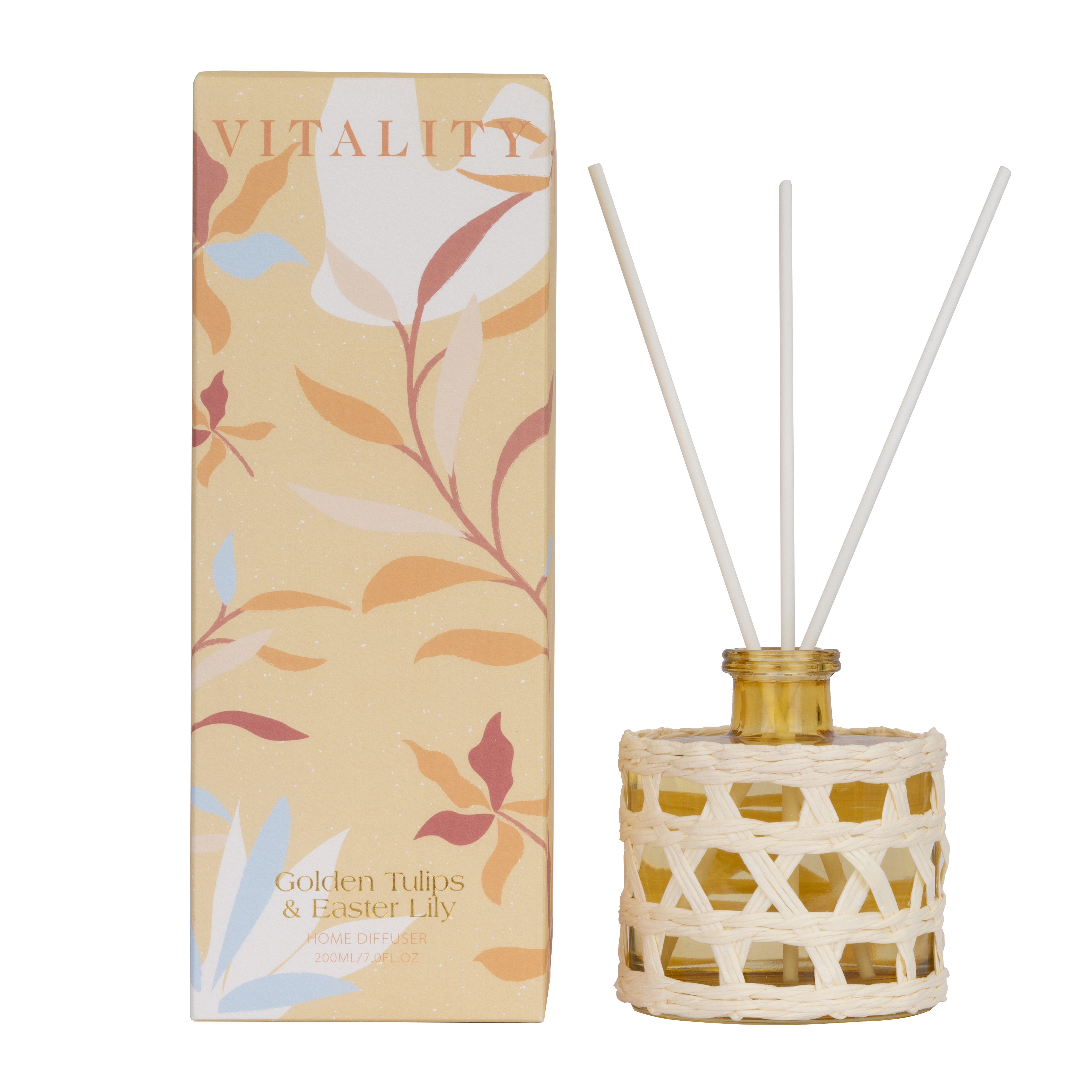 KINT&WOVE Collection Golden Tulips & Easter Lily 200ml Yellow Reed Diffuser