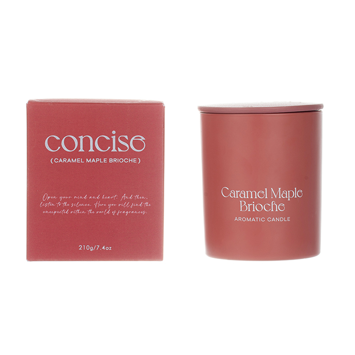 The Concise Collection Scented Candle Red Caramel Maple Brioche Red Glass Jar 210g/300g/310g 