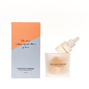 The Romance Collection Fireside Embers 20ml Essential Oil And 300g Scented Crystal Stone Gift Set