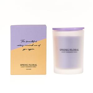 The Romance Collection Scented Candle Purple Spring Floral Purple Glass Jar 210g/250g 