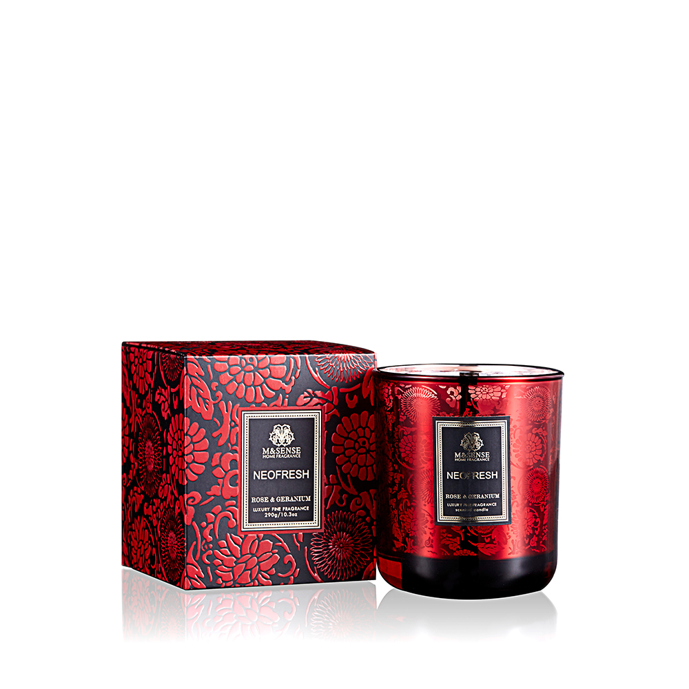 Neo Fresh Collection Rose&Geranium 290g Scented Candle