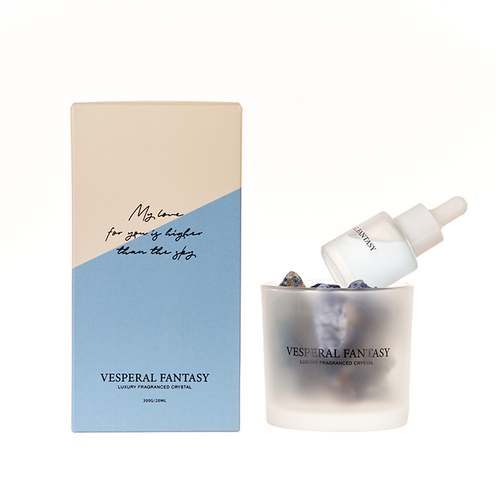 The Romance Collection Vesperal Fantasy 20ml Essential Oil And 300g Scented Crystal Stone Gift Set