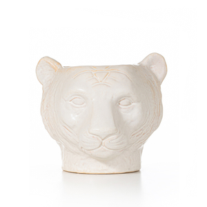 Ceramic Leopard Animal Head Planter