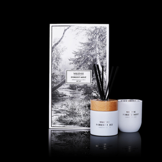 Forest Mist Amber Wood & Spice 250g Scented Candle And 200ml Reed Diffuser Gift Set