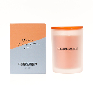 The Romance Collection Scented Candle Orange Fireside Embers Orange Glass Jar 210g/250g 
