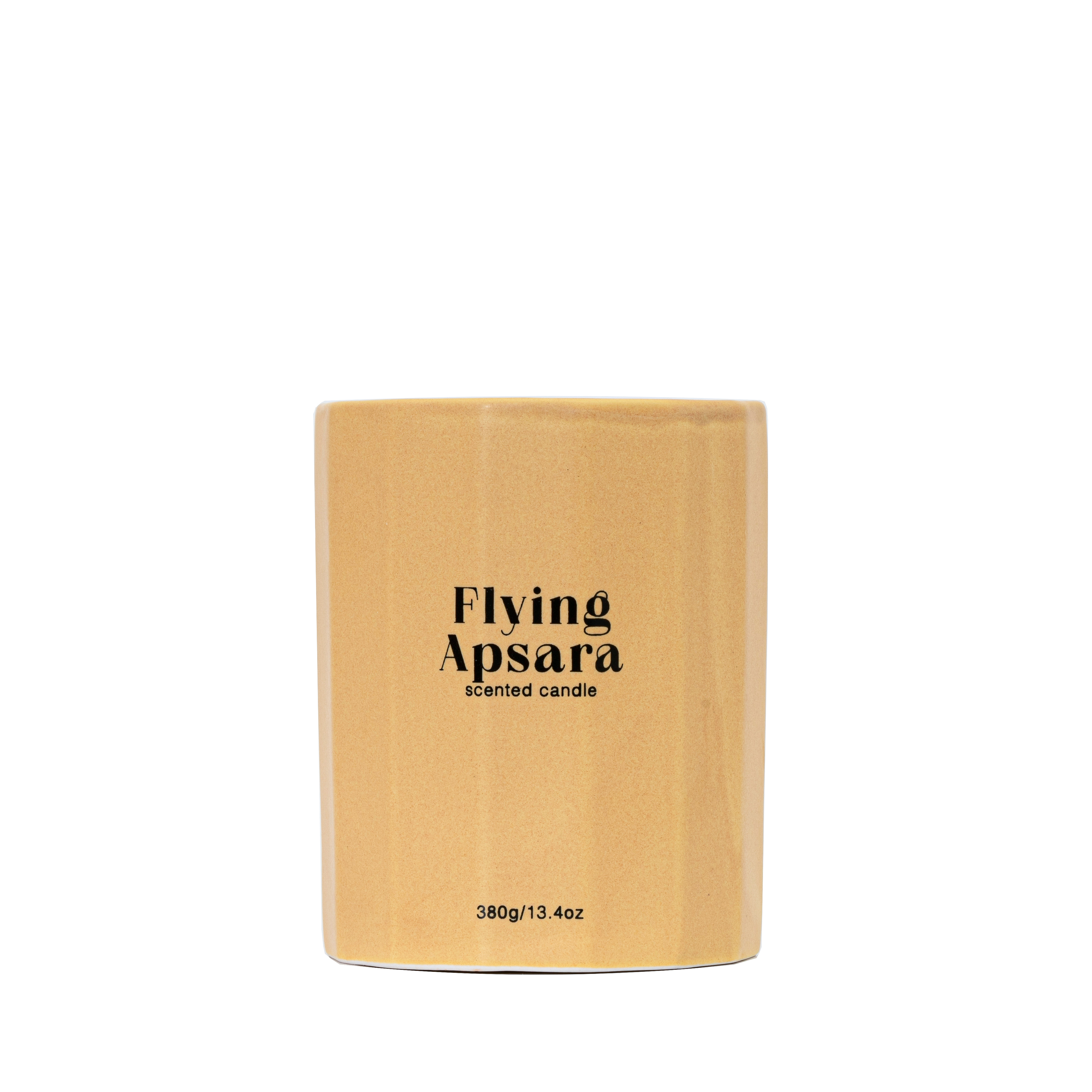 WOODWICK IS ON Collection Scented Candle Flying Apsara Yellow Ceramic Jar 380g